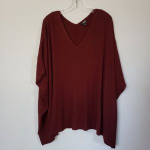 NWOT Maroon Boxy Oversized Sweater